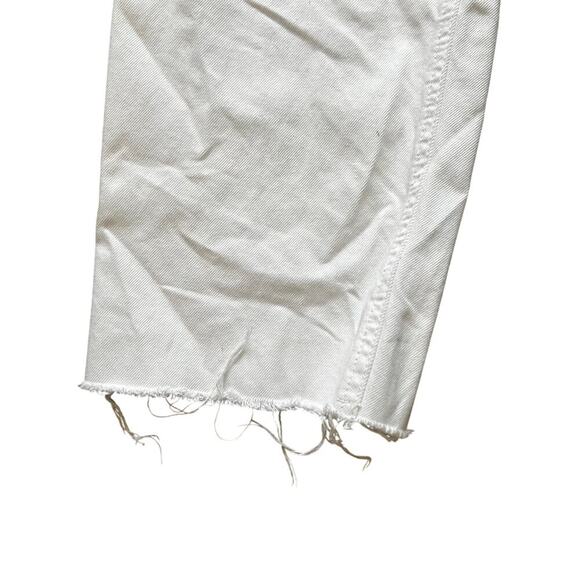 Zara Women’s The New Daddy Jeans Raw Hem Straight Leg White Size 6 - Picture 3 of 13